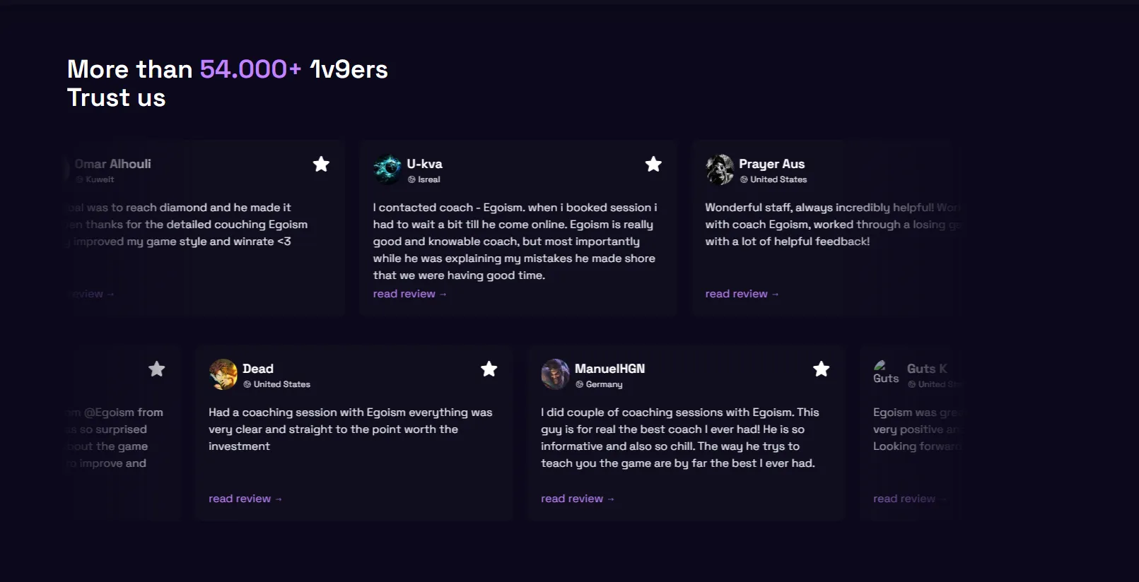 Feedback from coachees