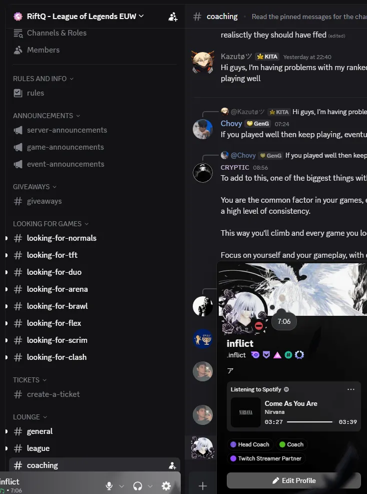 Head-coach in the biggest loleuw server